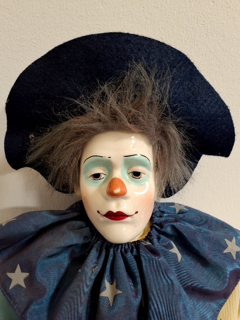 Blå-grøn Harlekin dukke